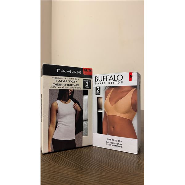 Brand New - Brand New Tahari Ribbed Cotton Tank Tops & Buffalo Wire-Free Bras – Size Medium