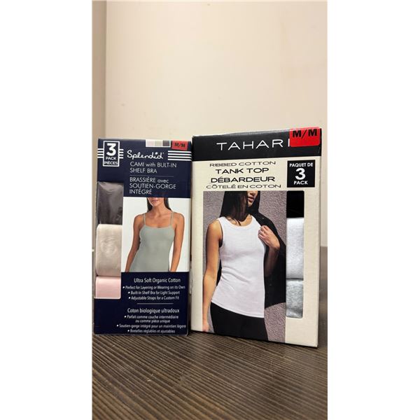 Brand New - Brand New Splendid Cami Tops with Built-In Shelf Bra & Tahari Ribbed Cotton Tank Tops [x