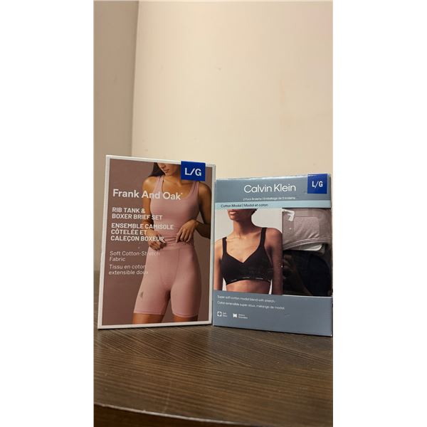 Brand New - Brand New Frank And Oak Rib Tank & Boxer Brief Set with Calvin Klein Bralettes [x=#8211/