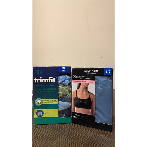 Brand New - Brand New Trimfit Boys’ Boxer Briefs & Calvin Klein Performance Sports Bras [x=