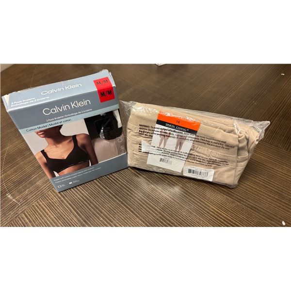 Brand New - Brand New Calvin Klein Cotton-Modal Bralettes & Simon Chang Pants – Sizes Mediu