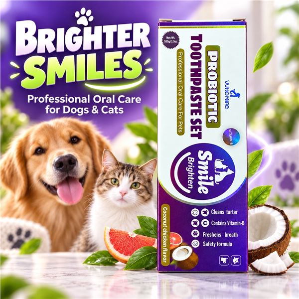 Brand New - Brand New 2-Pack Probiotic Pet Toothpaste for Dogs & Cats - Coconut Chicken Flavor