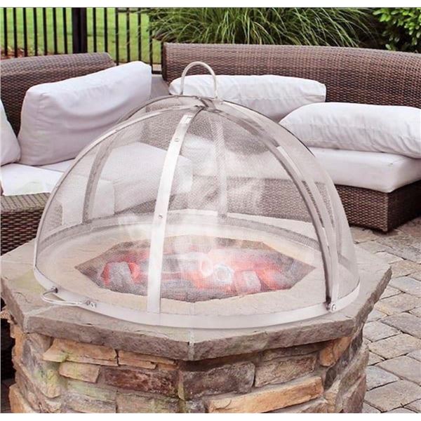 Brand New - Brand New 30-Inch Stainless Steel Fire Pit Spark Screen