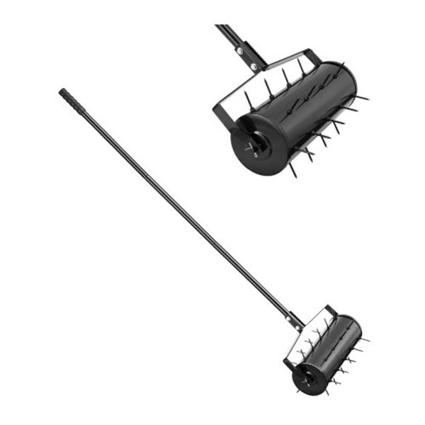 Brand New - Brand New 18-Inch Heavy-Duty Manual Rolling Lawn Aerator