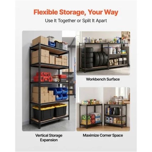 Brand New - Brand New 5-Tier Heavy-Duty Adjustable Garage Storage Shelves
