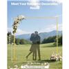 Image 4 : Brand New - Brand New 8 × 8 FT Gold Metal Wedding Arch Backdrop Stand