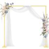 Image 5 : Brand New - Brand New 8 × 8 FT Gold Metal Wedding Arch Backdrop Stand