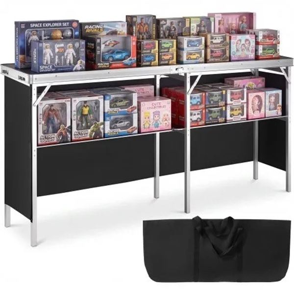 Brand New - Brand New 78-Inch Portable Trade Show Counter with Storage Shelf