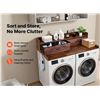 Image 5 : Brand New - Brand New 54” Washer and Dryer Countertop with Storage Drawers – Brown