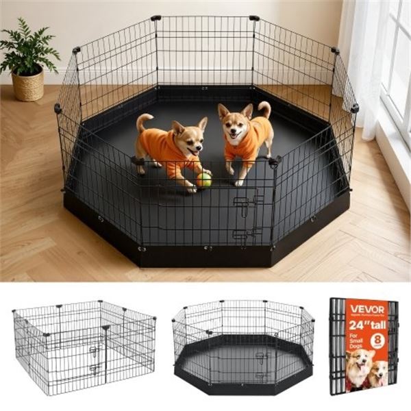 Brand New - Brand New 24” 8-Panel Heavy-Duty Pet Exercise Playpen