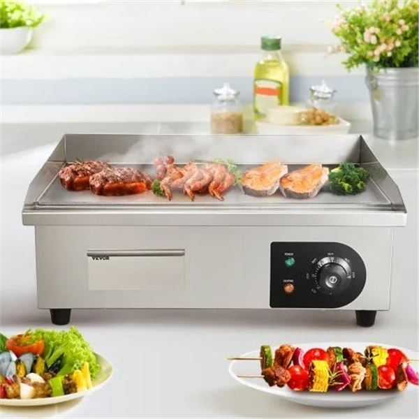 Brand New - Brand New 1600W Commercial Electric Flat Top Griddle