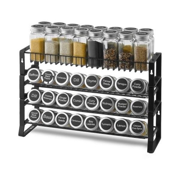 Brand New - Brand New 4-Tier Stackable Spice Rack Organizer – Black