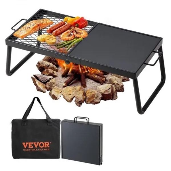 Brand New - Brand New Folding Campfire Grill 22.4” Portable Steel Mesh Camp Grill