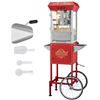 Image 3 : Brand New - Brand New VEVOR Popcorn Machine with Cart 8oz 800W Commercial Popper Red