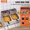 Image 4 : Brand New - Brand New 3000W Dual Tank Commercial Electric Deep Fryer