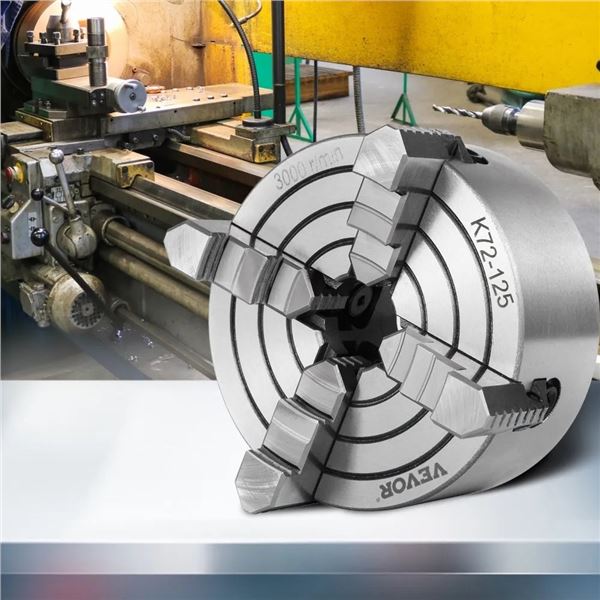 Brand New - Brand New 125 mm Four-Jaw Lathe Chuck with Chuck Key