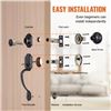 Image 4 : Brand New - Brand New Antique Copper Front Door Handle and Deadbolt Set