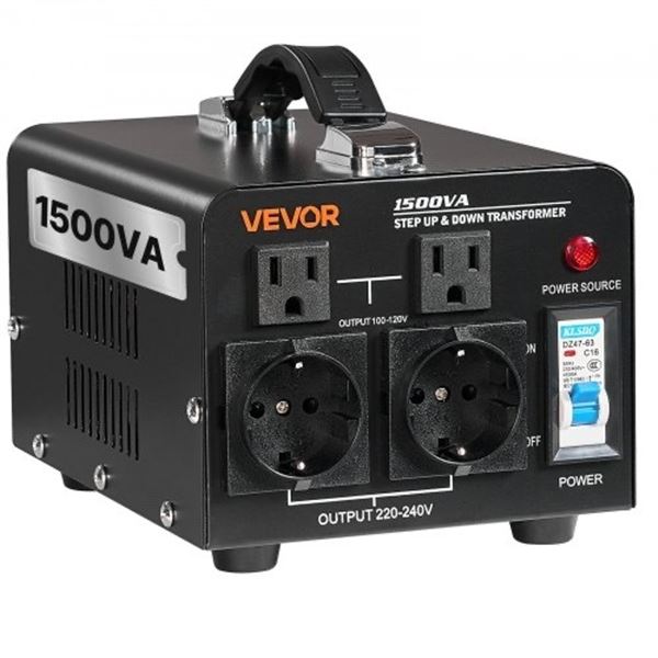 Brand New - Brand New 1500VA Step Up & Step Down Voltage Converter Transformer – 110V/220V