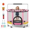 Image 1 : Brand New - Brand New 5 FT Kids Trampoline with Safety Enclosure & Play Accessories
