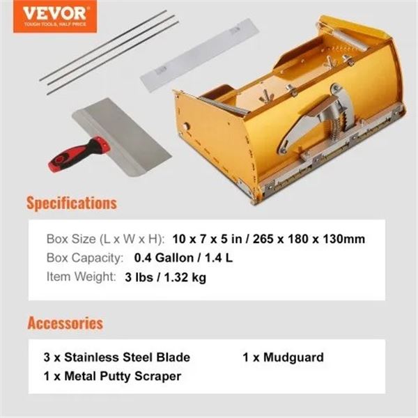 Brand New - Brand New 10-Inch Aluminum Drywall Flat Finishing Box