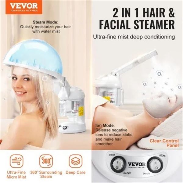Brand New - Brand New VEVOR Professional Hair Steamer KD2328A 2-in-1