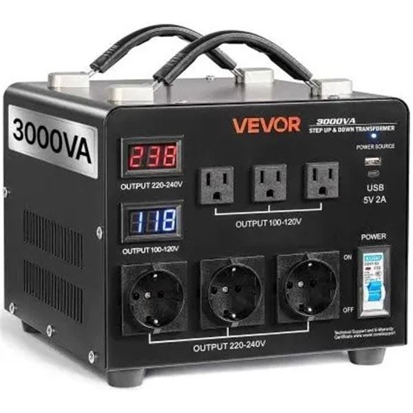 Brand New - Brand New VEVOR Voltage Converter 3000VA HYMG-3000VA