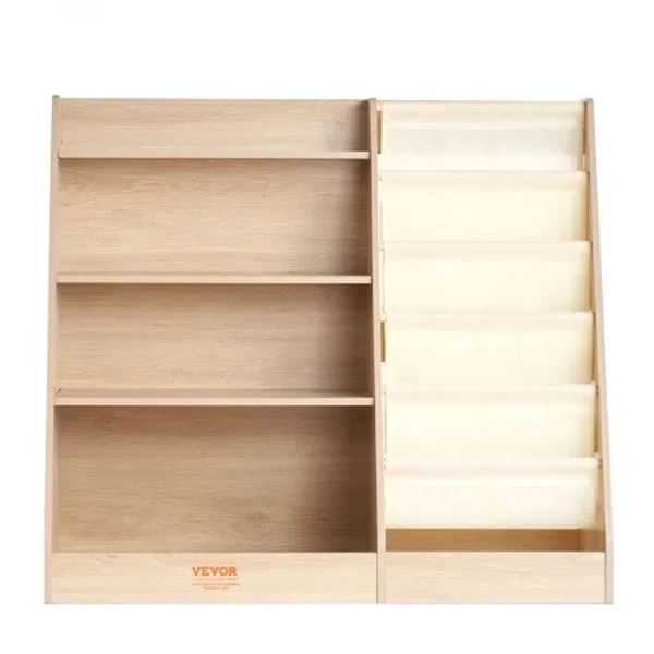 Brand New - Brand New 4-Tier Kids Wooden Bookshelf and Toy Storage Organizer