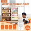 Image 4 : Brand New - Brand New 4-Tier Kids Wooden Bookshelf and Toy Storage Organizer