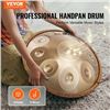 Image 1 : Brand New - Brand New 22-Inch Golden 10-Note Handpan Drum Set with Stand and Carry Bag