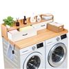 Image 1 : Brand New - Brand New 54-Inch Wooden Washer & Dryer Countertop with Drawers and Storage Shelf [x=#82