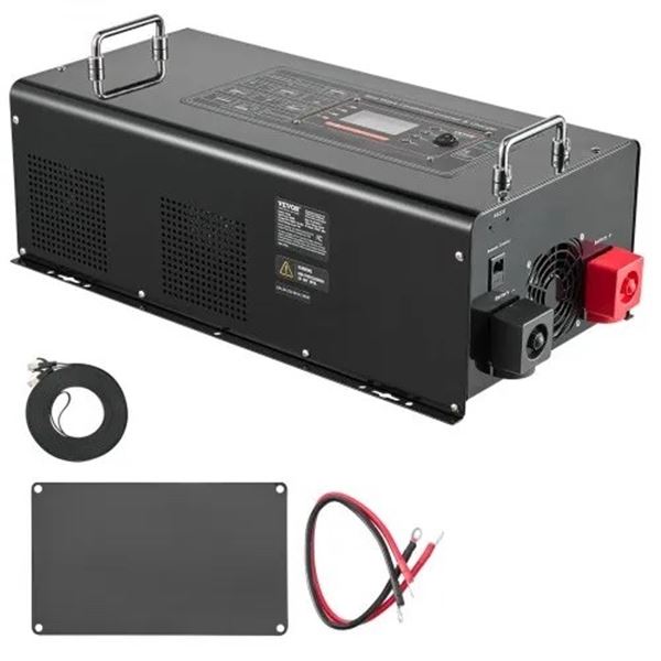 Brand New - Brand New 6000W Pure Sine Wave Inverter Charger – 24V DC to 120V AC with Remote
