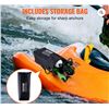 Image 3 : Brand New - Brand New 3.5 lb Folding Kayak Anchor Kit with 26.2 ft Rope, Buoy and Storage Bag