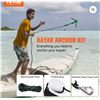 Image 4 : Brand New - Brand New 3.5 lb Folding Kayak Anchor Kit with 26.2 ft Rope, Buoy and Storage Bag