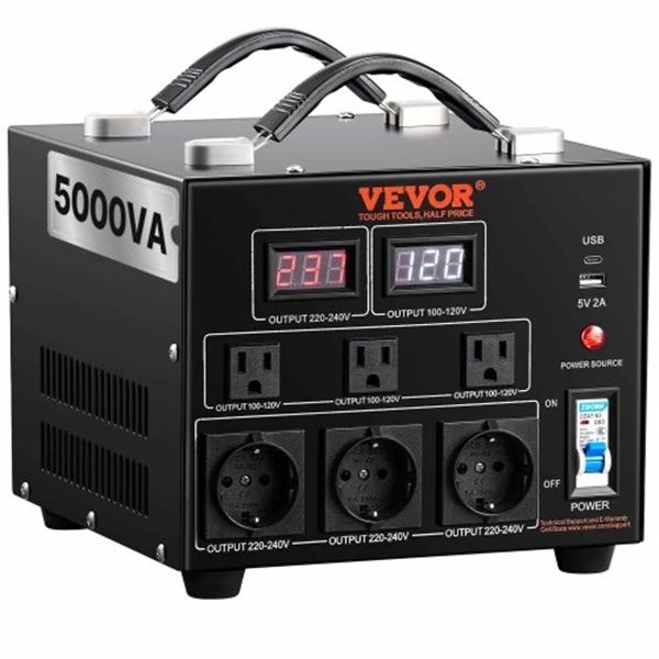 Brand New - Brand New 5000W Step-Up/Step-Down Voltage Converter Transformer – 110V/220V