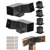 Image 1 : Brand New - Brand New 4×4 Slanted Pergola Bracket Kit – 6-Piece Black Steel Set