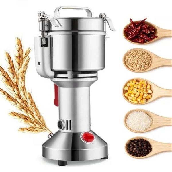 Brand New - Brand New 2000W Electric Grain Mill & Spice Grinder – 750g Stainless Steel