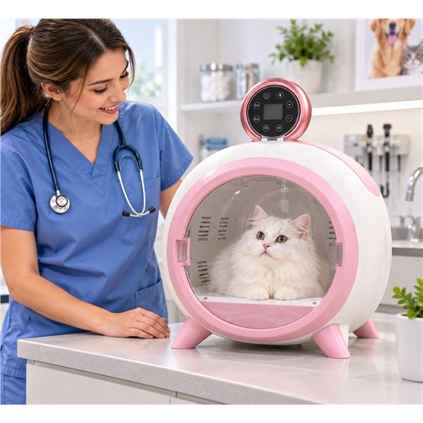 Brand New - Brand New 1000W Intelligent Pet Drying Box for Cats & Small Dogs – Digital Temp