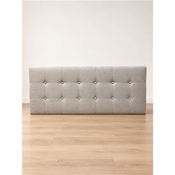 Customer returned looks new -  Queen-Size Upholstered Tufted Headboard – Light Gre