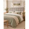 Image 5 : Customer returned looks new -  Queen-Size Upholstered Tufted Headboard – Light Gre