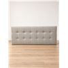 Image 1 : Customer returned looks new -  Queen-Size Upholstered Tufted Headboard – Light Gre