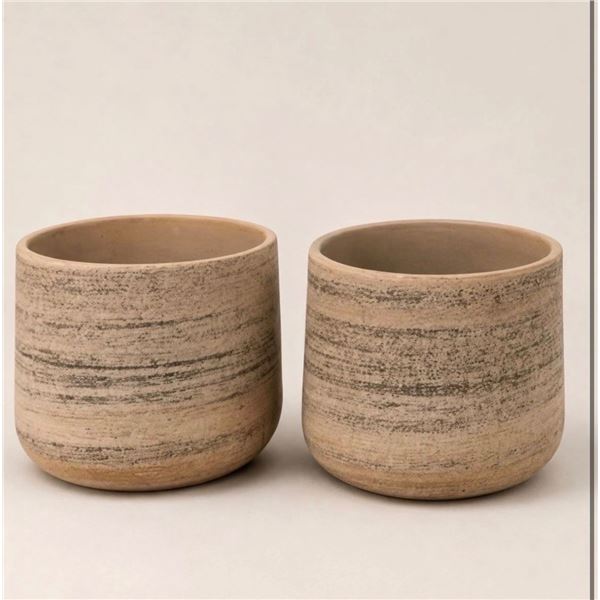 Brand New - Brand New TERRA Galestro 9” Planter Set – 2 Pack | Handmade in Italy.