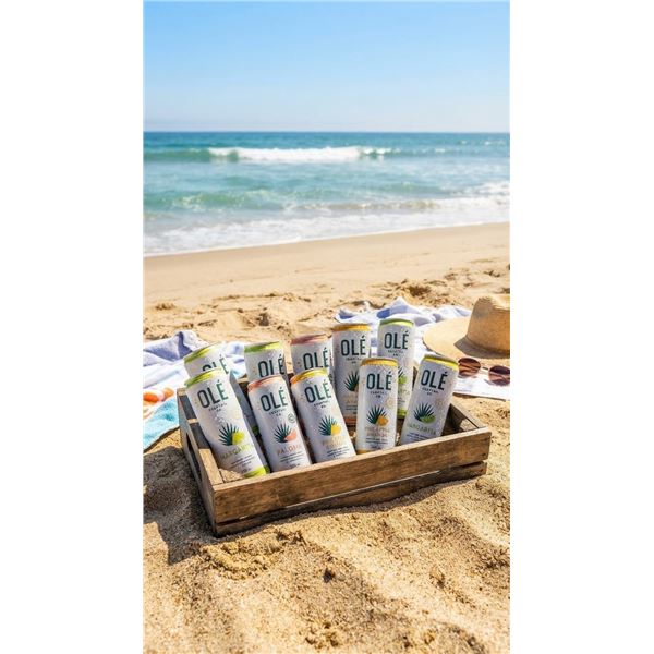 Brand New - Brand New Olé Cocktail Co. Non-Alcoholic Mixed Mocktails Lot of 10 Cans 355ml.