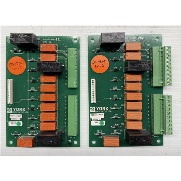(2) York #031-02479-001 / Y005016 Circuit Boards