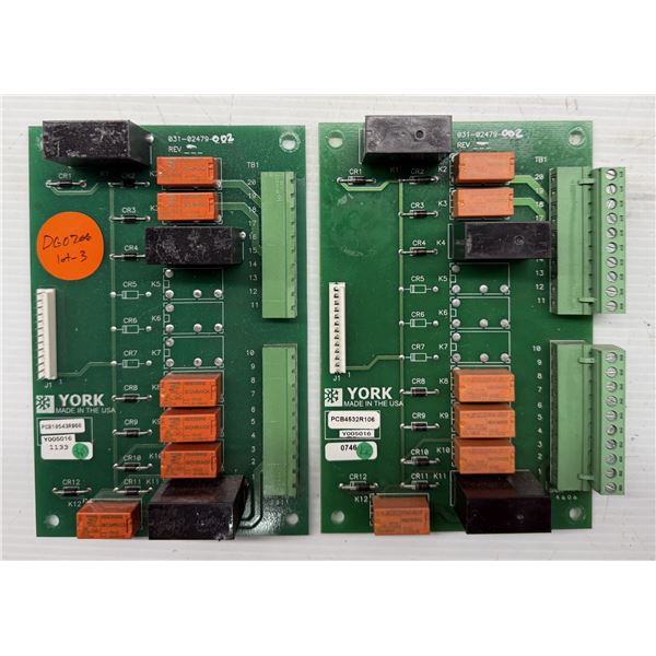 (2) York #031-02479-002 / Y005016 Circuit Boards