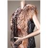 Image 2 : Leather Vest with Crystal Fox Collar- Alaskan Fur Co.