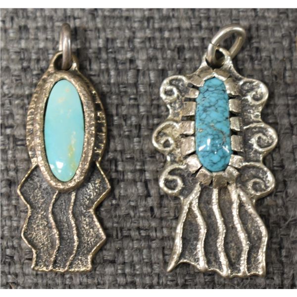 TWO NAVAJO PENDANT (MONTY CLAW)