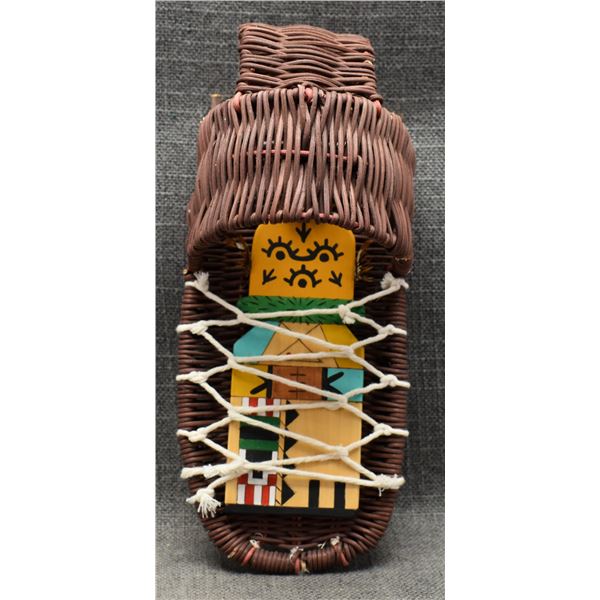 HOPI TOY CRADLE AND FLAT DOLL