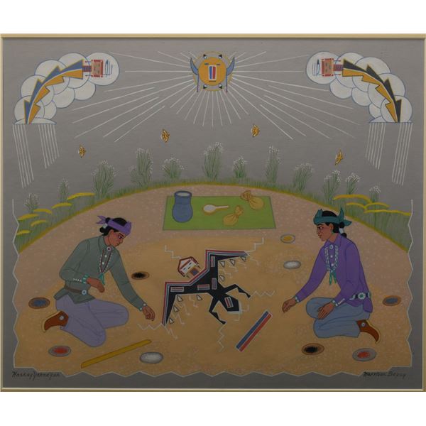 NAVAJO PAINTING (HARRISON BEGAY)