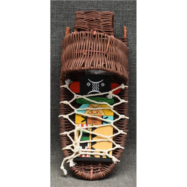HOPI BASKETRY DOLL CRADLE AND DOLL