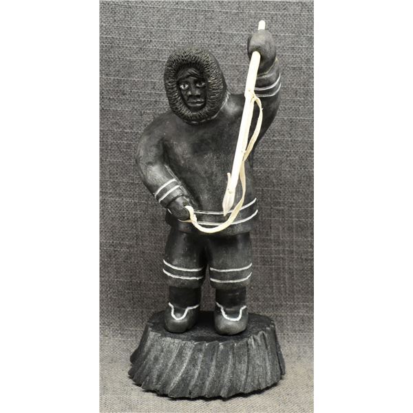 ESKIMO STONE CARVING (SIGNED)